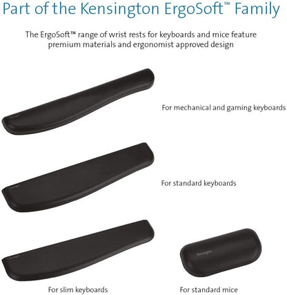 ErgoSoft Wrist Rest for Slim Mouse/Trackpad, Black (K52803WW)