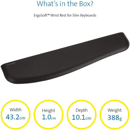 ErgoSoft Wrist Rest for Slim Mouse/Trackpad, Black (K52803WW)