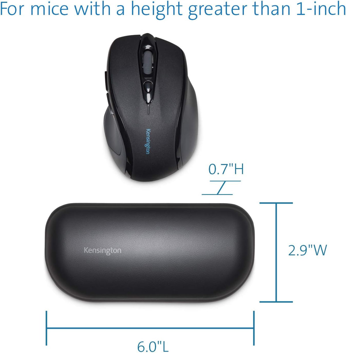 ErgoSoft Wrist Rest for Slim Mouse/Trackpad, Black (K52803WW)