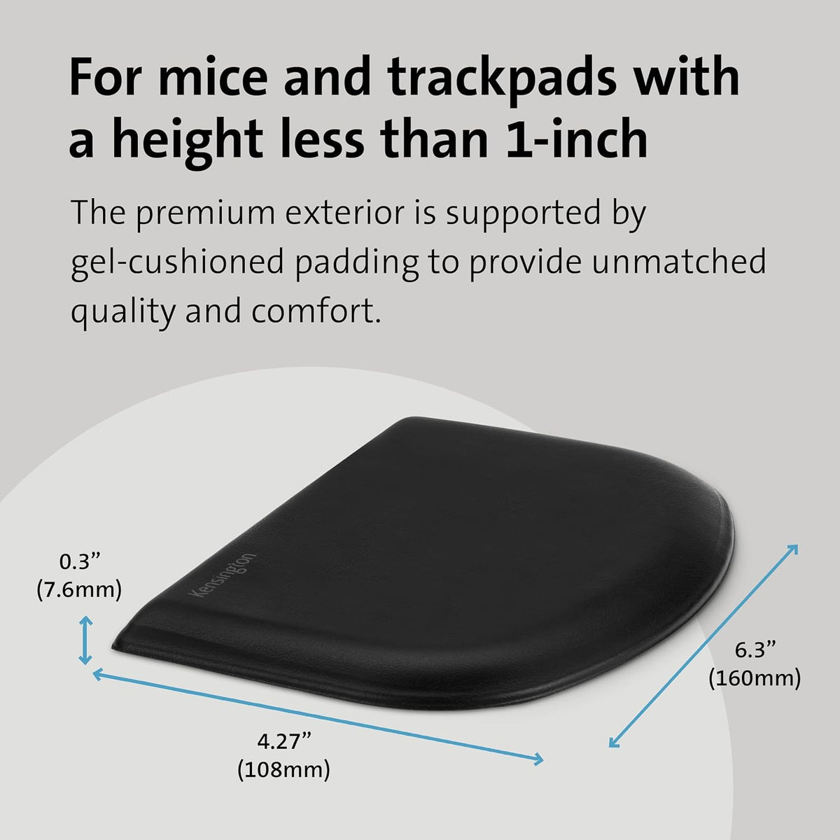 ErgoSoft Wrist Rest for Slim Mouse/Trackpad, Black (K52803WW)