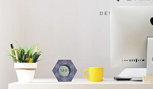 Hexagon Rotating Productivity Clock, Pomodoro Timer with 5,15, 30, 45, 60 Minute Presets, Timer for People with ADHD (Orange)