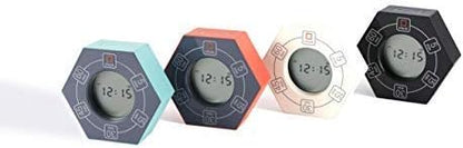 Hexagon Rotating Productivity Clock, Pomodoro Timer with 5,15, 30, 45, 60 Minute Presets, Timer for People with ADHD (Orange)