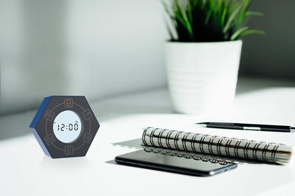Hexagon Rotating Productivity Clock, Pomodoro Timer with 5,15, 30, 45, 60 Minute Presets, Timer for People with ADHD (Orange)