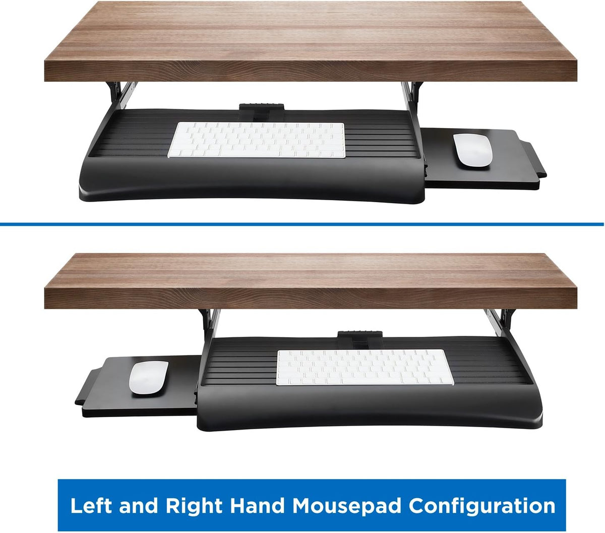 ! Keyboard Tray Under Desk with Adjustable Mouse Platform – Easy-Glide Sliding Drawer Under Desk Slide Out – Ergonomic Under Key Board Shelf for Office, Gaming, and Workstations
