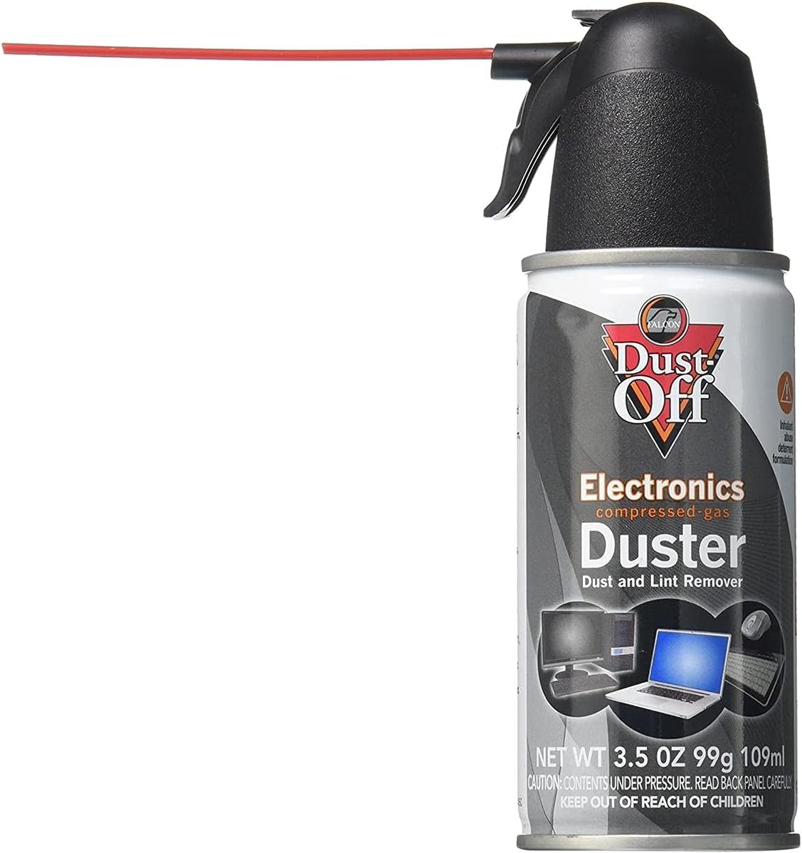 Dust, Off Compressed Gas (152a) Disposable Cleaning Duster, 1, Count, 3.5 oz Can (DPSJB),Black