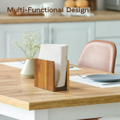 Acacia Wood Mail Organizer, Mail Holder for Desk, Letter Holder for Countertop, Small Envelope Holder, Desk Organizers and Accessories for Home Office