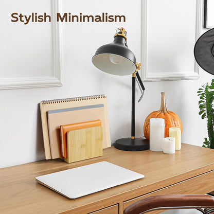 Acacia Wood Mail Organizer, Mail Holder for Desk, Letter Holder for Countertop, Small Envelope Holder, Desk Organizers and Accessories for Home Office