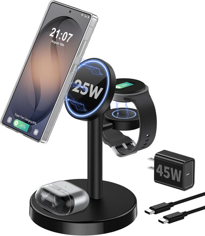 3 in 1 Magnetic Wireless Charging Station for Magsafe Charger Stand