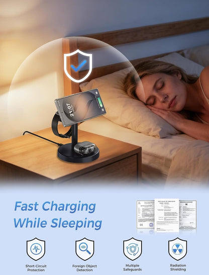 3 in 1 Magnetic Wireless Charging Station for Magsafe Charger Stand