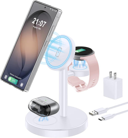 3 in 1 Magnetic Wireless Charging Station for Magsafe Charger Stand