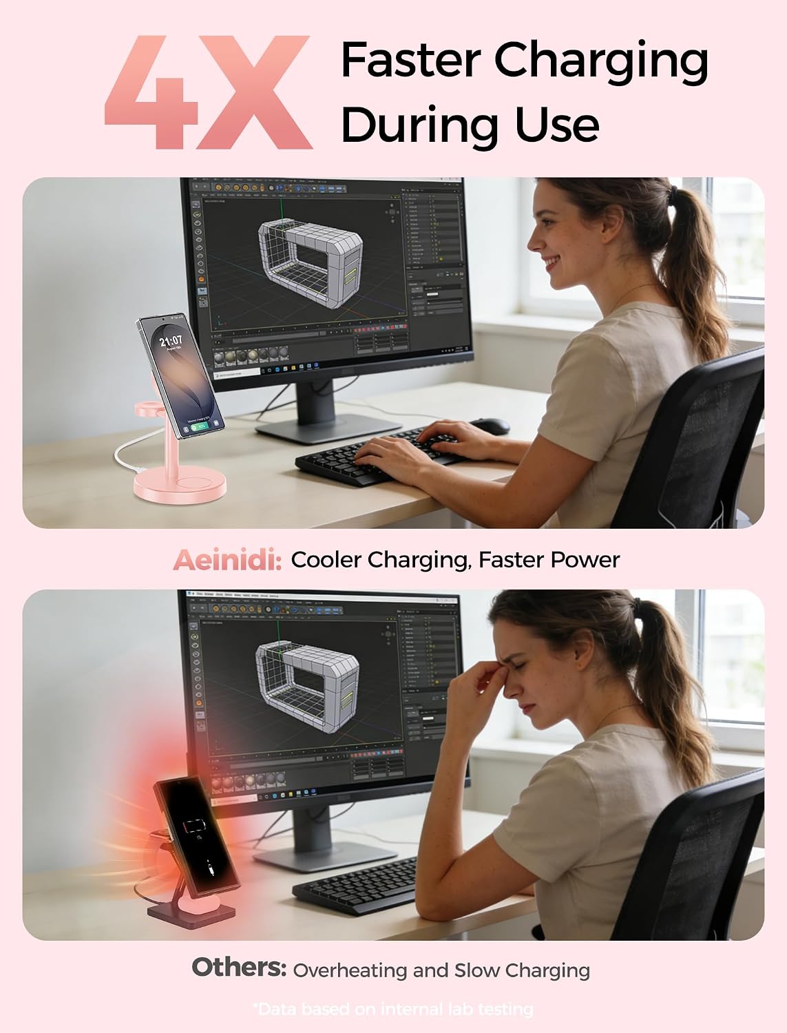 3 in 1 Magnetic Wireless Charging Station for Magsafe Charger Stand