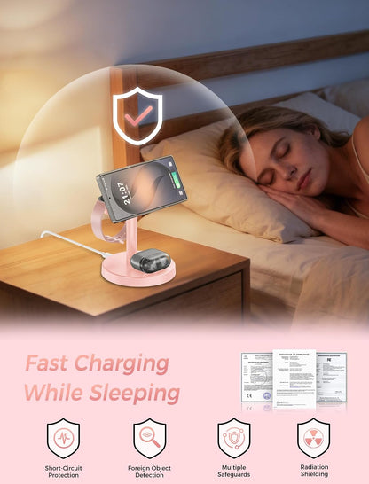 3 in 1 Magnetic Wireless Charging Station for Magsafe Charger Stand