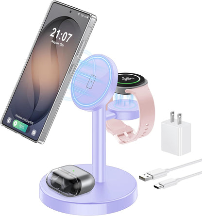 3 in 1 Magnetic Wireless Charging Station for Magsafe Charger Stand