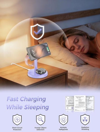 3 in 1 Magnetic Wireless Charging Station for Magsafe Charger Stand