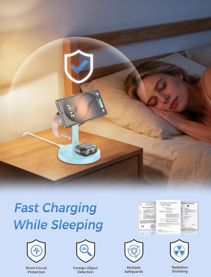 3 in 1 Magnetic Wireless Charging Station for Magsafe Charger Stand
