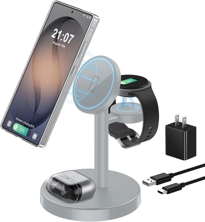3 in 1 Magnetic Wireless Charging Station for Magsafe Charger Stand