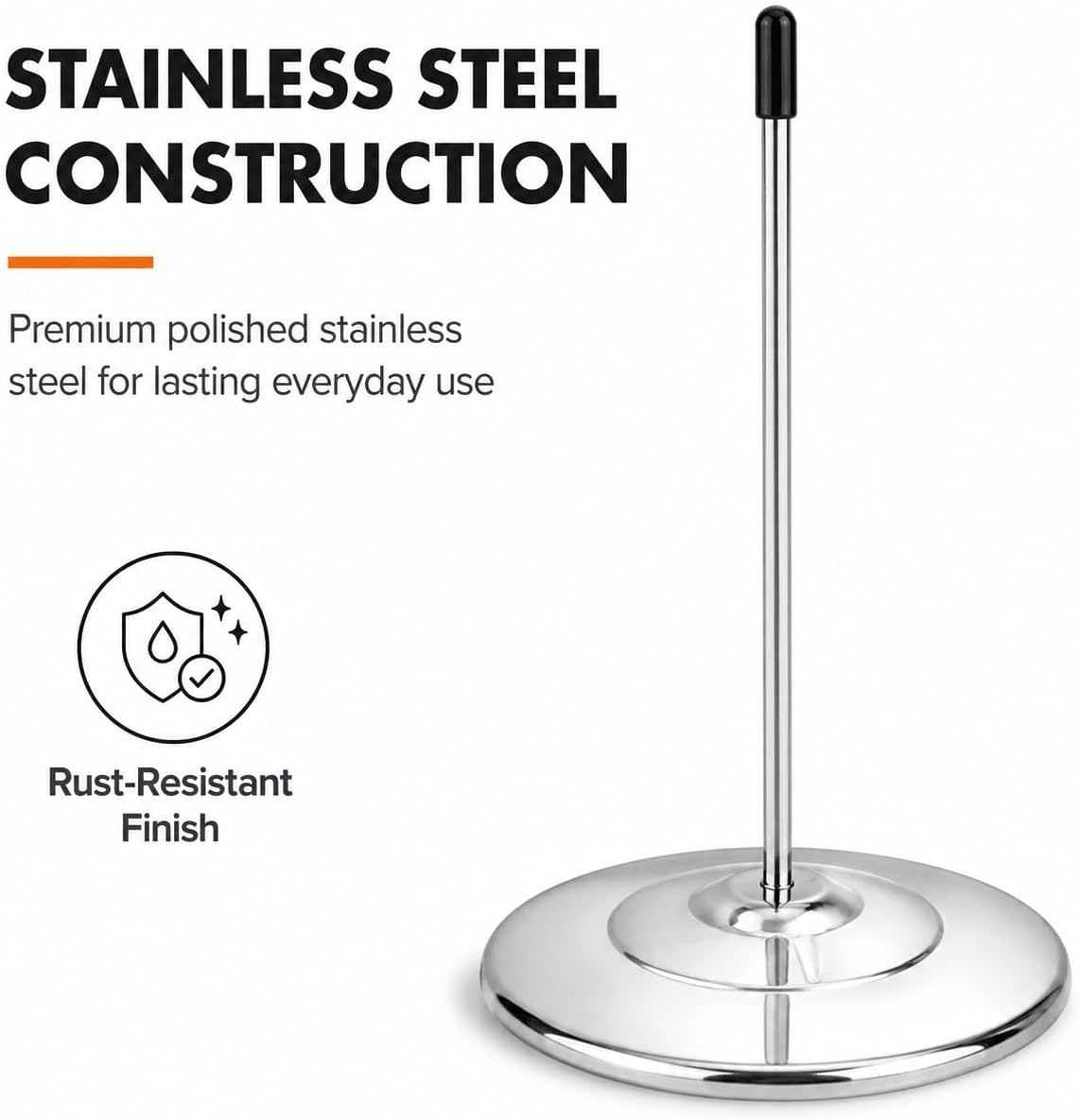 Receipt Holder, Receipt Spike for Restaurants, Stainless Steel Check Spindle Bill Fork with Solid Heavy-Duty Non-Slip Base, Receipt Memo Note Holder for Cafes, Food Trucks, Offices