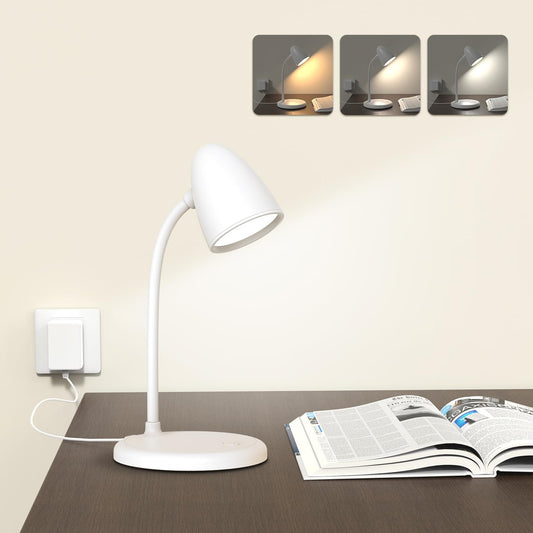 LED Desk Lamp for Home Office,Dimmable Table Lamp 3 Light Colors