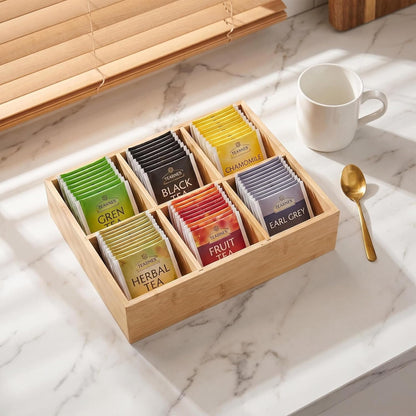 2 Pack Bamboo Small Desk Drawer Organizer