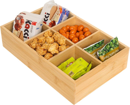 2 Pack Bamboo Small Desk Drawer Organizer