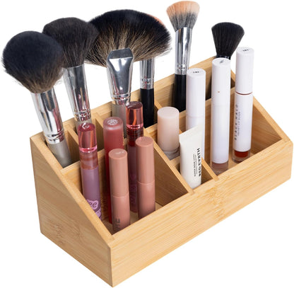2 Pack Bamboo Small Desk Drawer Organizer