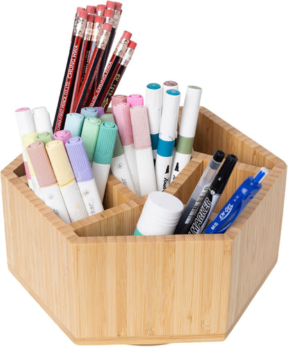 2 Pack Bamboo Small Desk Drawer Organizer