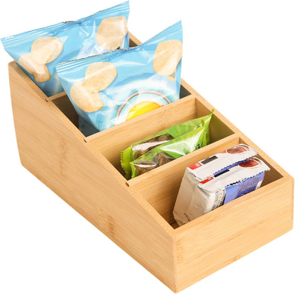 2 Pack Bamboo Small Desk Drawer Organizer