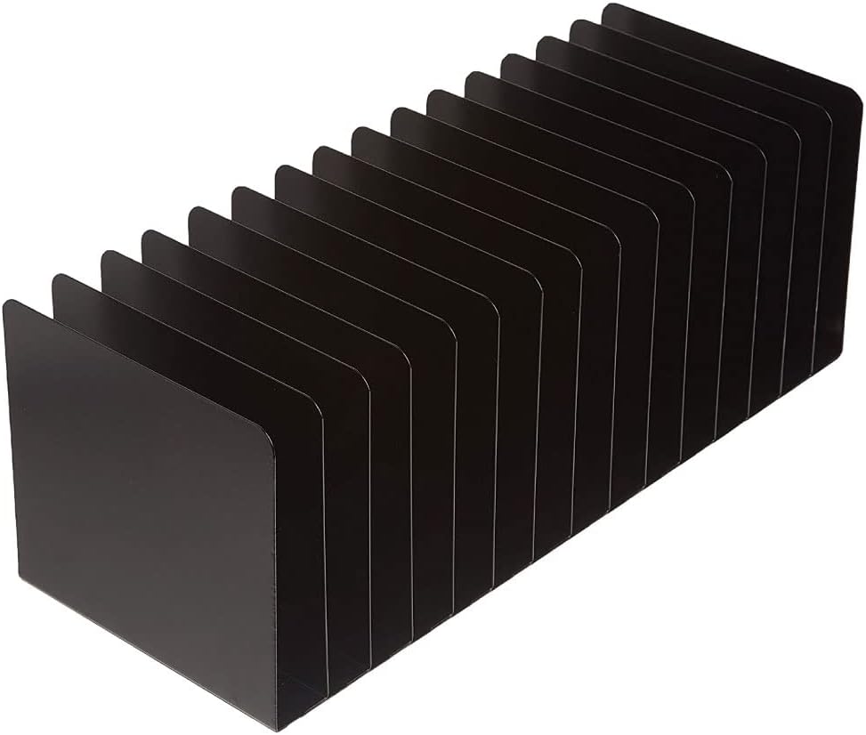 STEELMASTER Desk File Organizer | 15 Compartments | Scratch & Chip-Resistant Finish | Durable Steel Construction | Vertical File Organizer