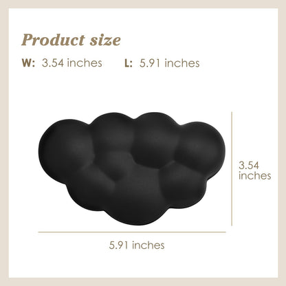 Cloud Wrist Rest Cushion for Mouse Ergonomic Soft PU Leather Memory Foam Wrist Pain Relief Mouse Wrist Support Pad with Anti-Skid Base for Office School Home Laptop & Computer Mouse (White)