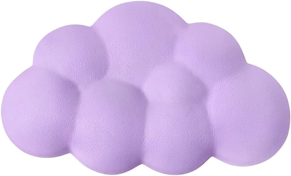 Cloud Wrist Rest Cushion for Mouse Ergonomic Soft PU Leather Memory Foam Wrist Pain Relief Mouse Wrist Support Pad with Anti-Skid Base for Office School Home Laptop & Computer Mouse (White)