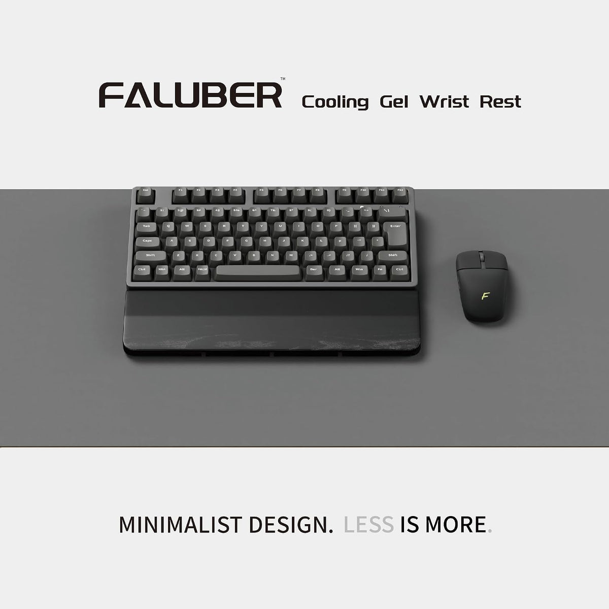 Wooden Wrist Rest, 12-inch Length and 20mm Thickness for Compact Keyboard, Walnut Wood Palm Rest, Ergonomic Design for Mechanical Gaming Keyboard, Stain Resistant (Small, Walnut Wood)