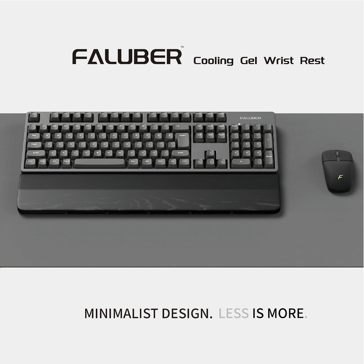 Wooden Wrist Rest, 12-inch Length and 20mm Thickness for Compact Keyboard, Walnut Wood Palm Rest, Ergonomic Design for Mechanical Gaming Keyboard, Stain Resistant (Small, Walnut Wood)