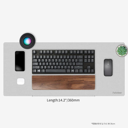 Wooden Wrist Rest, 12-inch Length and 20mm Thickness for Compact Keyboard, Walnut Wood Palm Rest, Ergonomic Design for Mechanical Gaming Keyboard, Stain Resistant (Small, Walnut Wood)