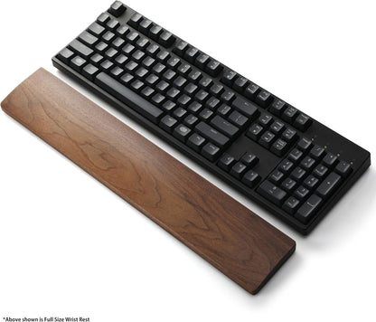 Wooden Wrist Rest, 12-inch Length and 20mm Thickness for Compact Keyboard, Walnut Wood Palm Rest, Ergonomic Design for Mechanical Gaming Keyboard, Stain Resistant (Small, Walnut Wood)