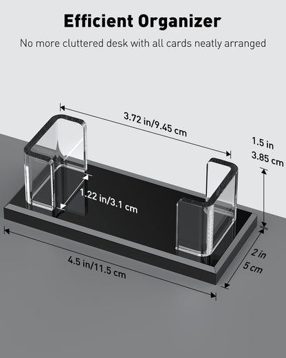 Acrylic Business Card Holder for Desk 1 Slot, 60 Card Capacity