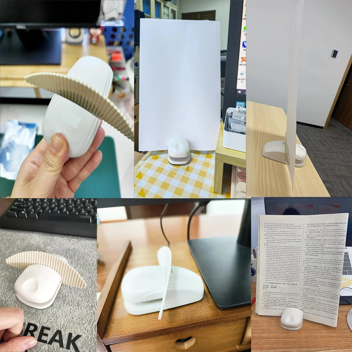 Desktop Document Holder Stand Printer Paper Holder Clamp Clips Copyholder for Typing Reading Desk Tight Space Sheet Music Copy Printing Sheets Holds Documents Up