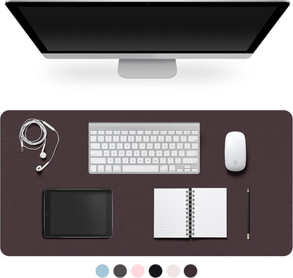 Leather Desk Pad Protector,Non-Slip Desk Pad(Black, 23.6" x 13.7")