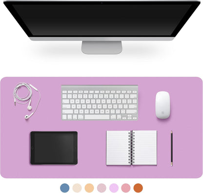 Leather Desk Pad Protector,Non-Slip Desk Pad(Black, 23.6" x 13.7")