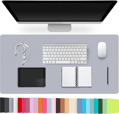 Leather Desk Pad Protector,Non-Slip Desk Pad(Black, 23.6" x 13.7")