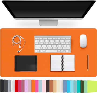 Leather Desk Pad Protector,Non-Slip Desk Pad(Black, 23.6" x 13.7")