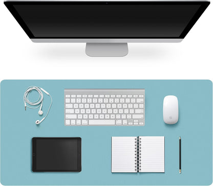Leather Desk Pad Protector,Non-Slip Desk Pad(Black, 23.6" x 13.7")