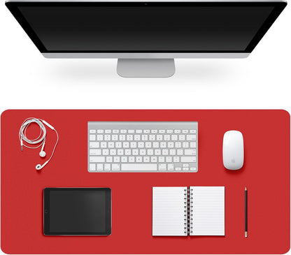 Leather Desk Pad Protector,Non-Slip Desk Pad(Black, 23.6" x 13.7")