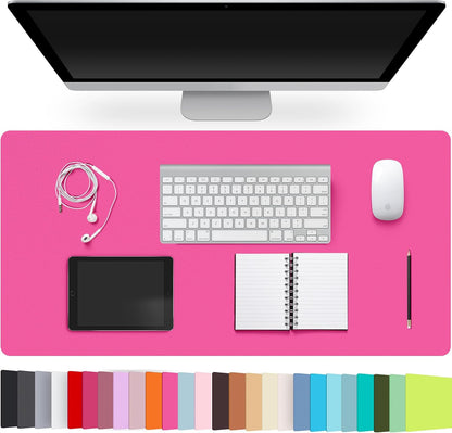 Leather Desk Pad Protector,Non-Slip Desk Pad(Black, 23.6" x 13.7")