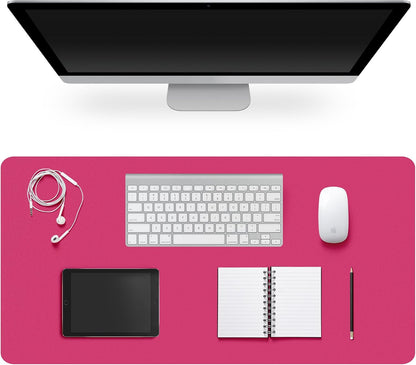 Leather Desk Pad Protector,Non-Slip Desk Pad(Black, 23.6" x 13.7")