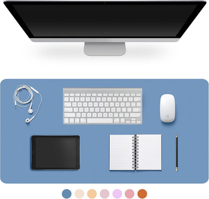 Leather Desk Pad Protector,Non-Slip Desk Pad(Black, 23.6" x 13.7")