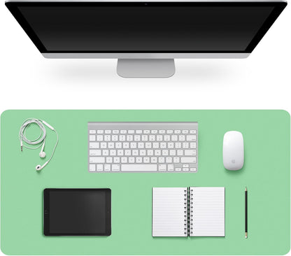Leather Desk Pad Protector,Non-Slip Desk Pad(Black, 23.6" x 13.7")