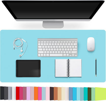 Leather Desk Pad Protector,Non-Slip Desk Pad(Black, 23.6" x 13.7")