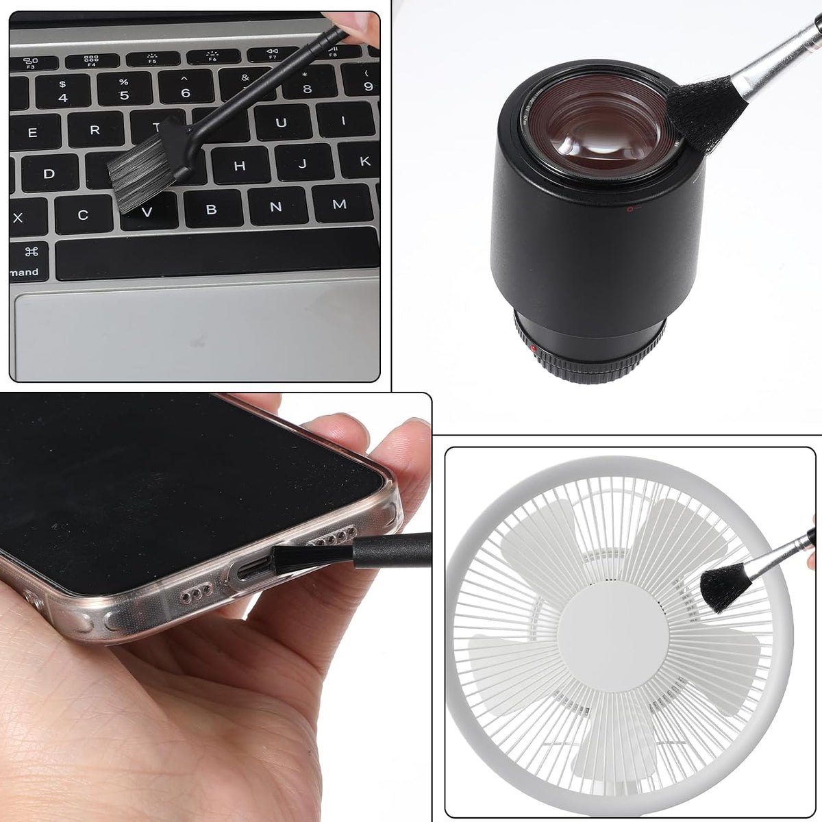 Keyboard Brush, 10 Pcs Mini Anti Static Brush Keyboard Cleaning Brushes Kit Nylon Dust Cleaning Brushes for Electronic Devices Computer Motherboard Fans Camera Small Space