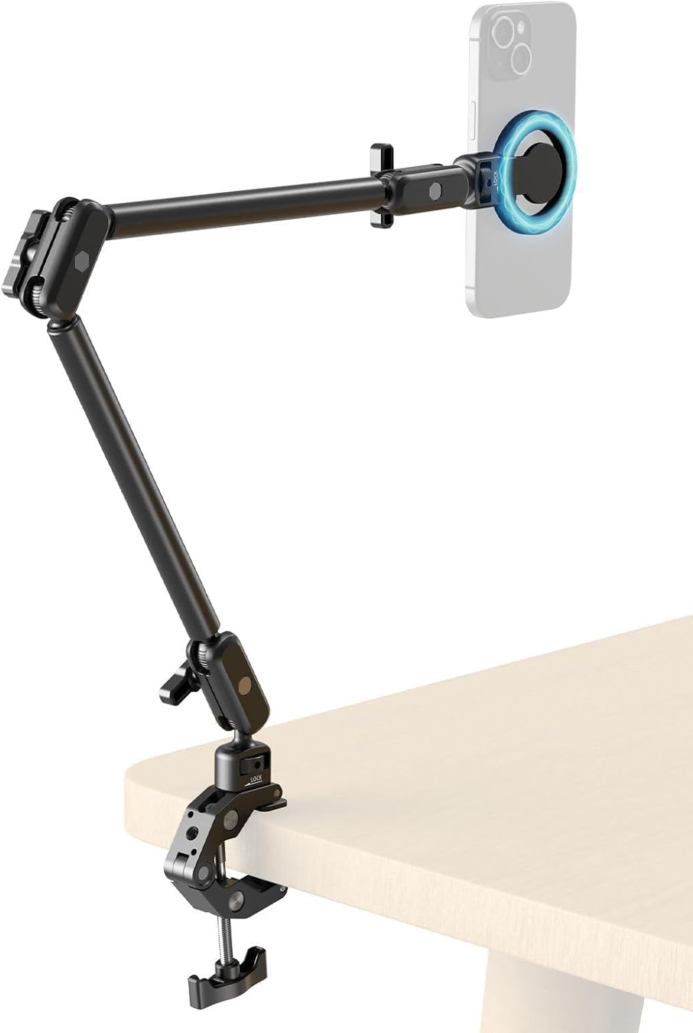 22" Magic Arm Clamp, Overhead Phone Mount Holder Stand, Camera Arm
