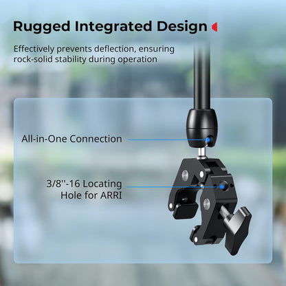 22" Magic Arm Clamp, Overhead Phone Mount Holder Stand, Camera Arm